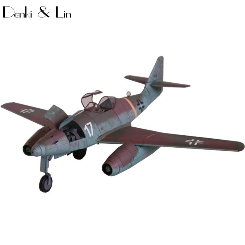 1:33 DIY 3D Messerschmitt Me 262 самолет истребитель бумажная модель сборка ручная работа игра