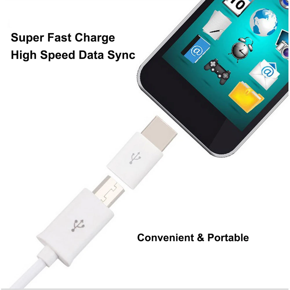 VOXLINK 5 шт микро Usb штекер type-c Micro Usb-type c конвертер адаптер для huawei Macbook Oneplus Xiaomi зарядное устройство