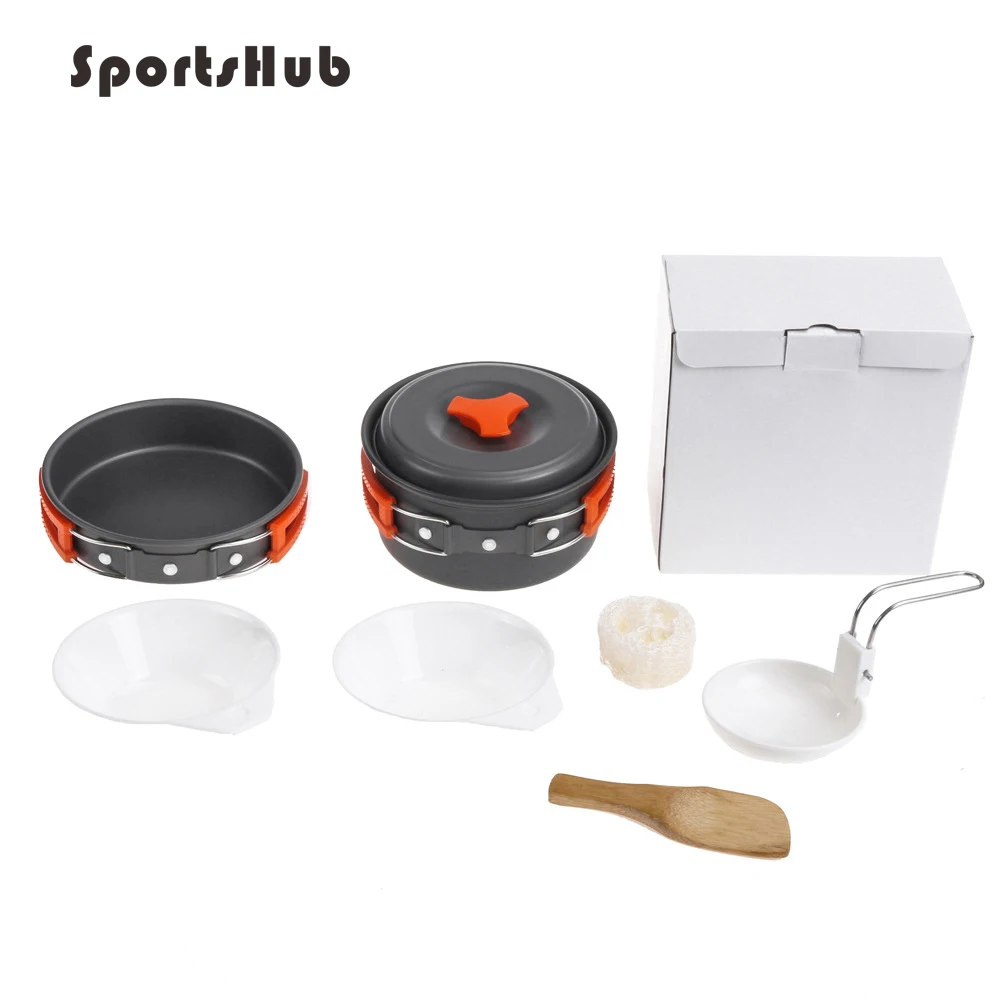 

2-3 Camping Tableware Picnic Set Travel Tableware Outdoor Kitchen Cooking Set Camping Cookware Hiking Utenils Cutlery SES0053