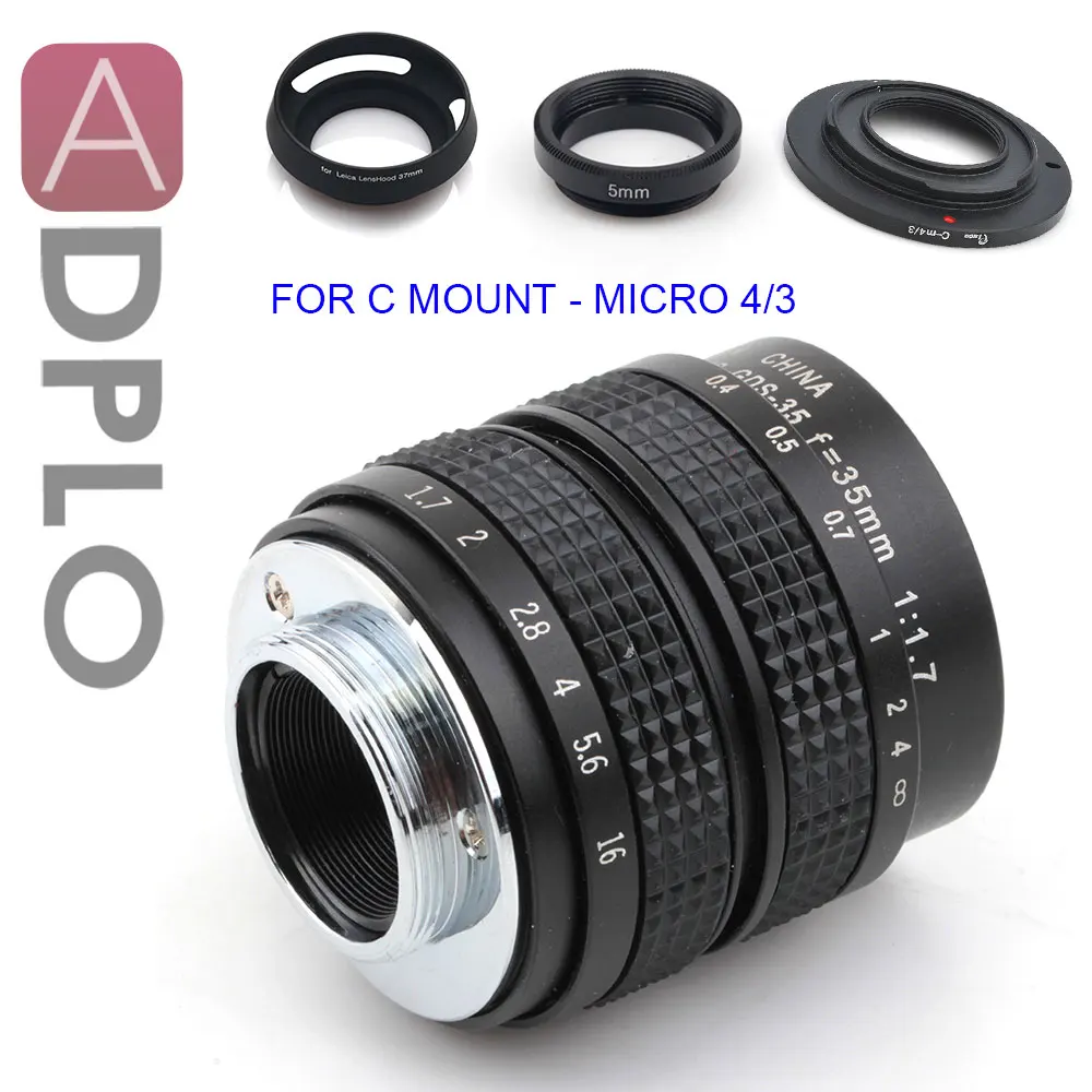 Тв объектив ADPLO 35 мм f/1 7 для MICRO 4/3 Nikon 1 Pentax Q Nex Fuji FX EOS M CC 3 подарочных объектива тв II OM