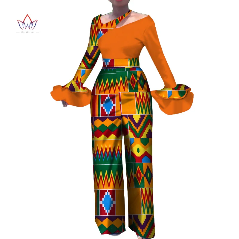 Женский Африканский комбинезон с бабочкой, африканская одежда, Африканский комбинезон с принтом, цветная Дашики, Женская африканская одежда WY3526