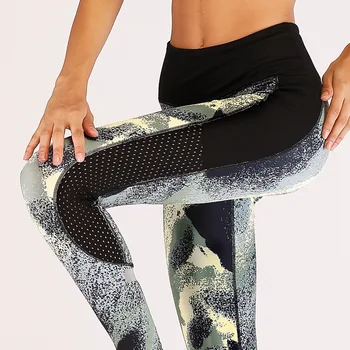 

2018 New Mesh Patchwork Women High Waist Pants Reflective Packages Elastic Slim Jeggings Casual Sporting Push Up Leggings