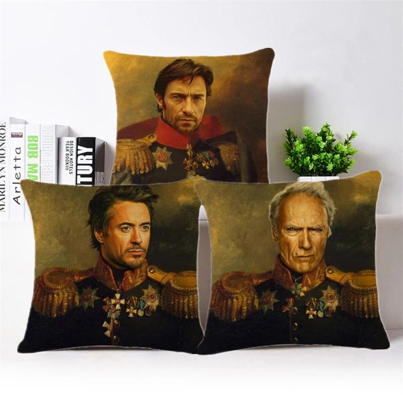 Gaya Lukisan Cat Minyak Robert Downey Jr Matt Damon Leonardo Dicaprio Umum Kostum Dekorasi Seni Melempar Bantal Sofa Sarung Bantal Cushion Cover Sofa Cushion Coverpillow Cushion Covers Aliexpress