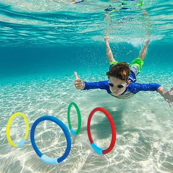 

4Pcs/set Plastic Child Kid Diving Ring Swimming Pool Accessories Children Water Play Sport Diving Kids Beach Summer Funny Toys