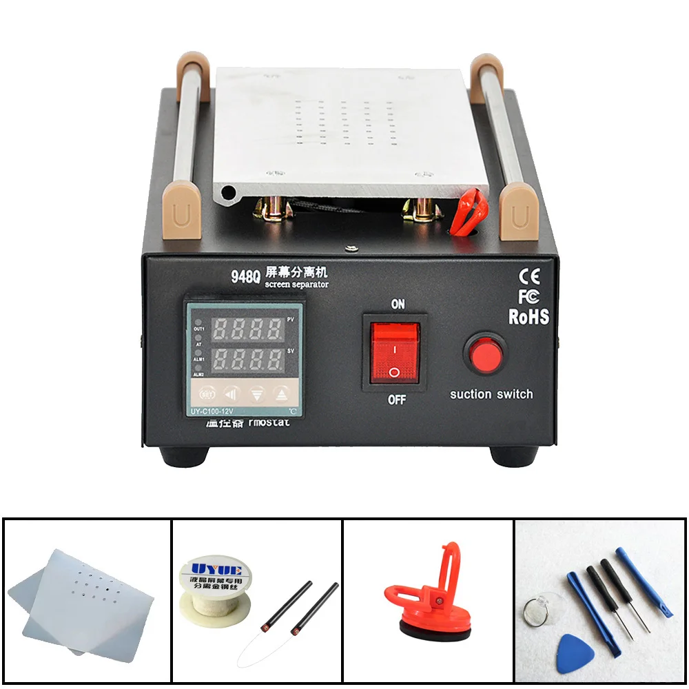 7inch Built-in Pump Vacuum Glass LCD Screen Separator Machine For Glass LCD Touch Screen Refurbished Uyue 948Q 7inch Built-in Pump Vacuum Glass LCD Screen Separator Machine For Glass LCD Touch Screen Refurbished Uyue 948Q