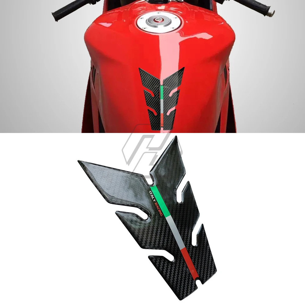 

3D Motorcycle Tank Pad Protector Italy Racing Tankpad Case for Aprilia Ducati Diavel Multistrada 950 1200 1260 Carbon-look