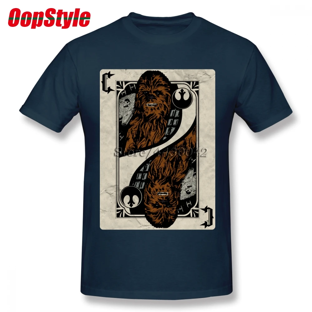 Chewbacca игральная карта Звездные войны футболка для мужчин дропшиппинг Лето