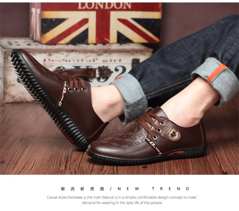 LAISUMK/мужская повседневная обувь; коллекция года; сезон весна; на шнуровке; очень удобная дышащая обувь из натуральной кожи; модная мужская обувь для отдыха для вождения