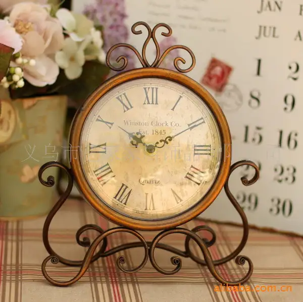 Retro Reloj De Escritorio Reloj Mudo Creativo De La Manera