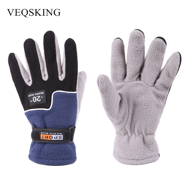 

Winter Hiking Gloves Warm Fleece Thermal Ski Gloves Men's Full Finger Gloves Sport Bicycle Motorcycle Gloves