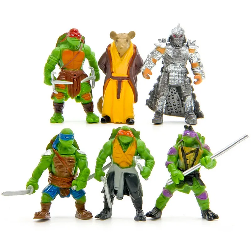 

6Pcs/Set Lovely Mini Turtles Actions Figure Cartoon Tartaruga Turtles Toys For Children Anime Figure Doll Birthday Gifts