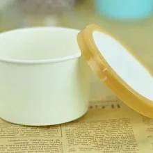 1000 шт. 180 МЛ Густой белой Бумаги Мороженое Кубок с Крышкой Одноразовые Десерт Торт Кубок Чаша Партия