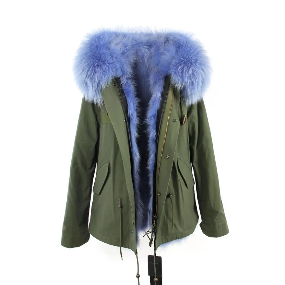 Ladies 2016 Winter Jacket Women Short Real Fur Hooded Wool Jacket Coat Vintage Green Warm Thick Hood Jackets Coats