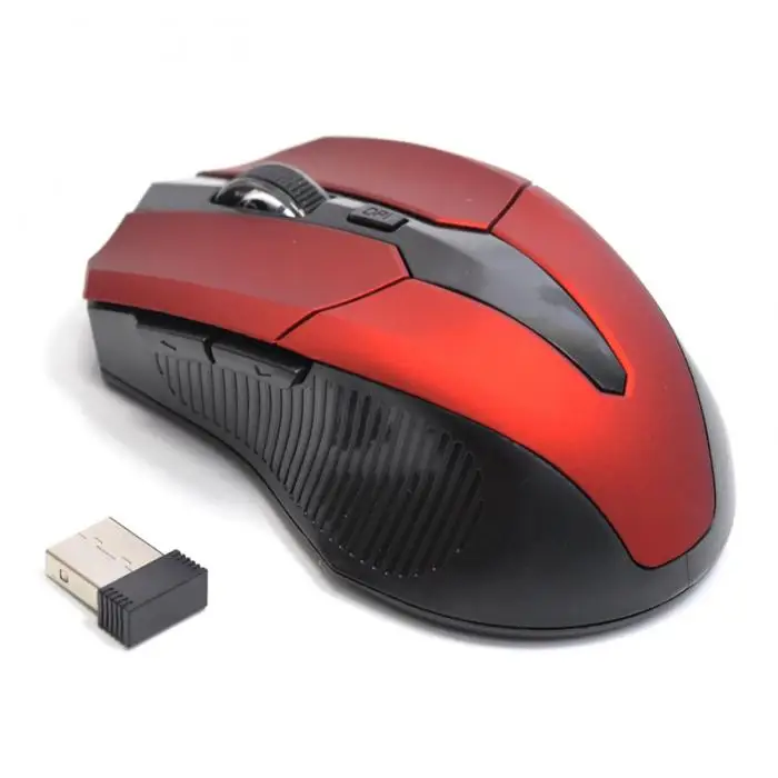 Новинка,, 2,4G, USB, красная оптическая беспроводная мышь, 5 кнопок, для компьютера, ноутбука, игровые мыши, 10 м, рабочее расстояние, приемник, мышь, QJY99
