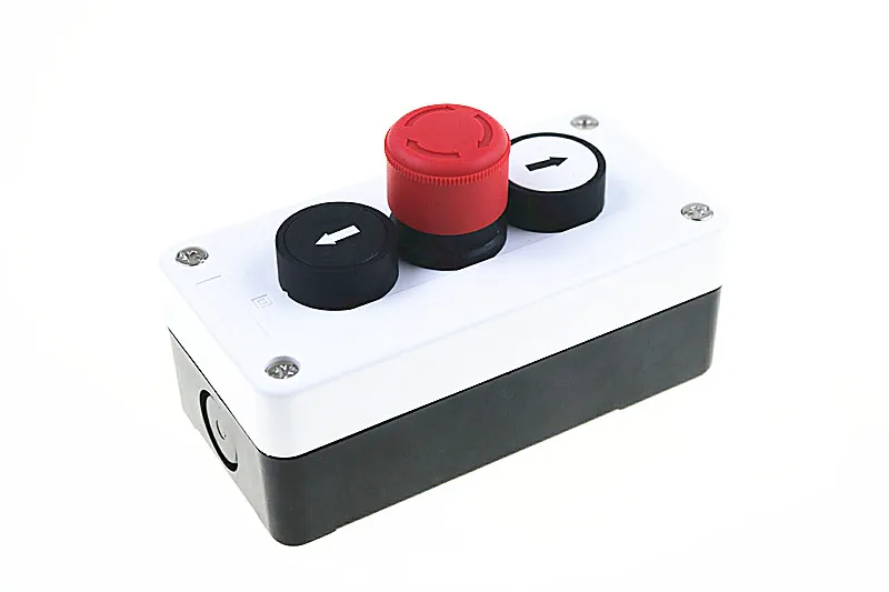 

Emergency stop button, arrow button, 3 hole waterproof button box and switch box control box.