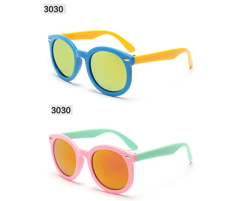 Высокое качество детские солнцезащитные очки Мальчики Девочки малышей антибликовые солнцезащитные очки UV400 очки ребенок Оттенки Óculos Infantil