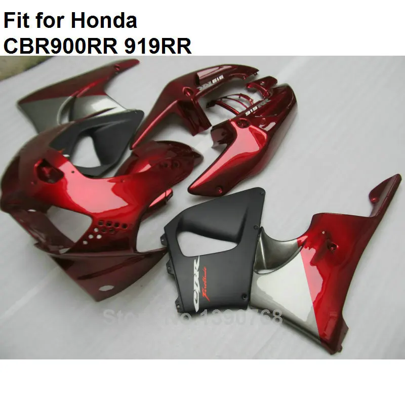 Лидер продаж комплект обтекателей для Honda CBR 900RR 1998 1999 винно красный серебристый