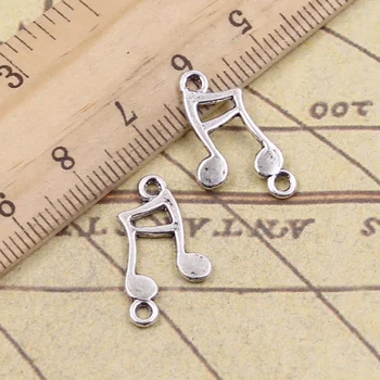 

20pcs/lot Charms Link Musical Note Connector 10x19mm Tibetan Pendants Antique Jewelry Making DIY Handmade Craft