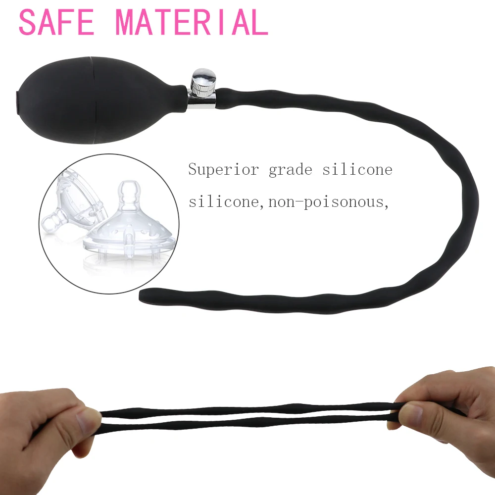 Inflatable Urethra Catheter Tube Male Penis Plug Urethra Block Horse Eye Stimulation Rod Urethral Sound Dilator Sex Toy for Man
