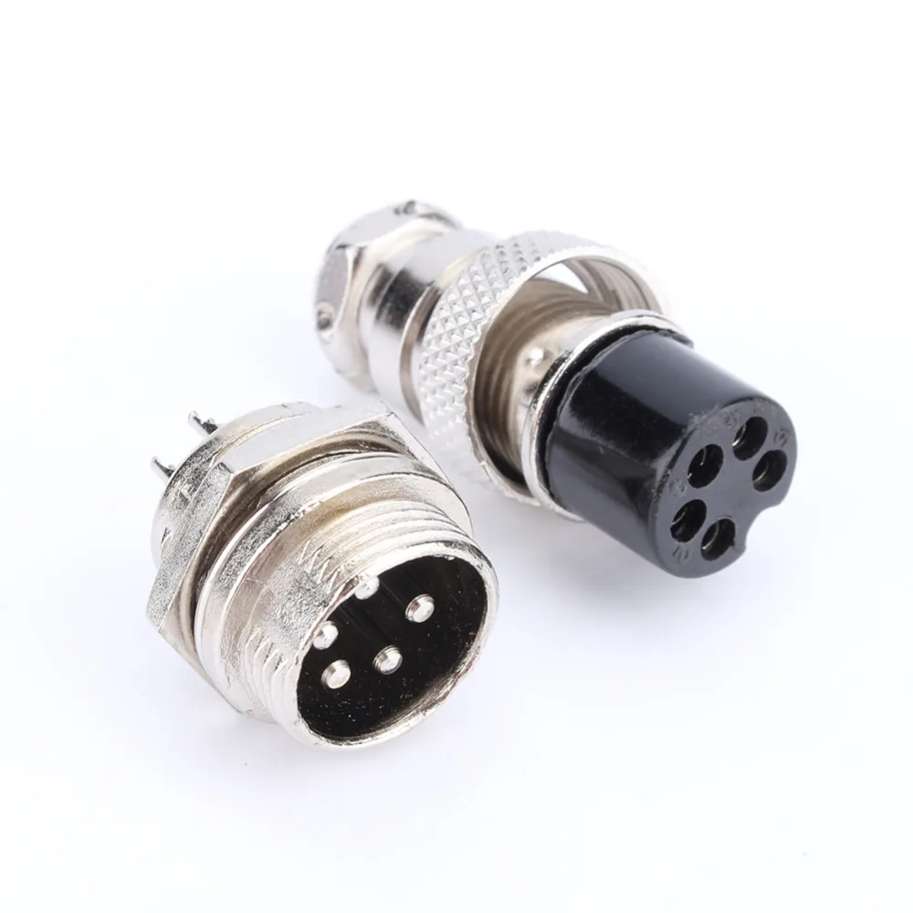 

M16 16mm 5 Pin Screw Type Electrical Aviation Plug Socket Connector