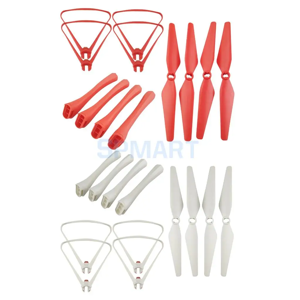 Propeller Prop & Landing Gear & Protective Cover Ring for SYMA X8SW X8SC X8SG X8 Pro RC Drone Helicopter Quadcopter