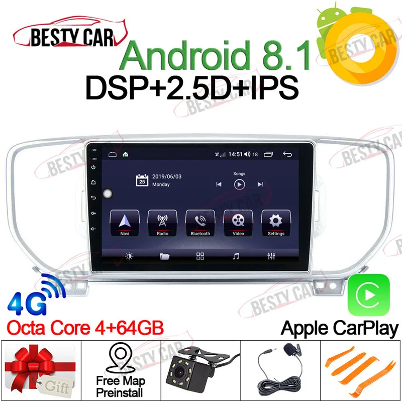 Cheap 9" Android 8.1 Car Multimedia Player Stereo for KIA Sportage R 2016 2017 2018 GPS Navigation Head Unit DSP 2.5D+IPS 4GB RAM 0 Cheap 9" Android 8.1 Car Multimedia Player Stereo for KIA Sportage R 2016 2017 2018 GPS Navigation Head Unit DSP 2.5D+IPS 4GB RAM 0