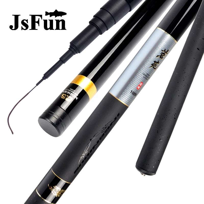 

JSFUN High Carbon 8/9/10/11/12M Power Hand Rod Superhard Telescopic Pole Ultralight Stream Carp Fishing Rod Olta fg2002