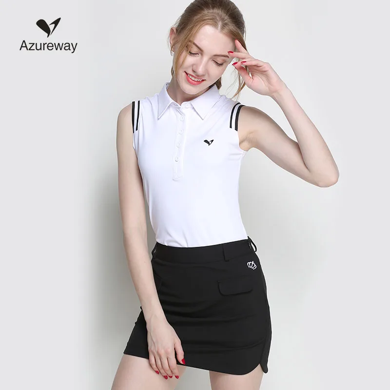 Buy Lady golf shirts women sports jersey sleeveless 3