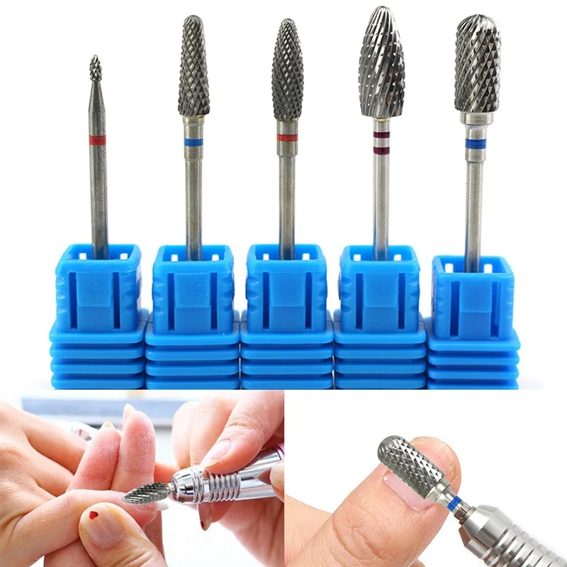 

1pcs 5 Type Rubber Silicone Ceramic Milling Burr Nail Art Cutter Polishing Buffer Files Electric Machine Drill Bit