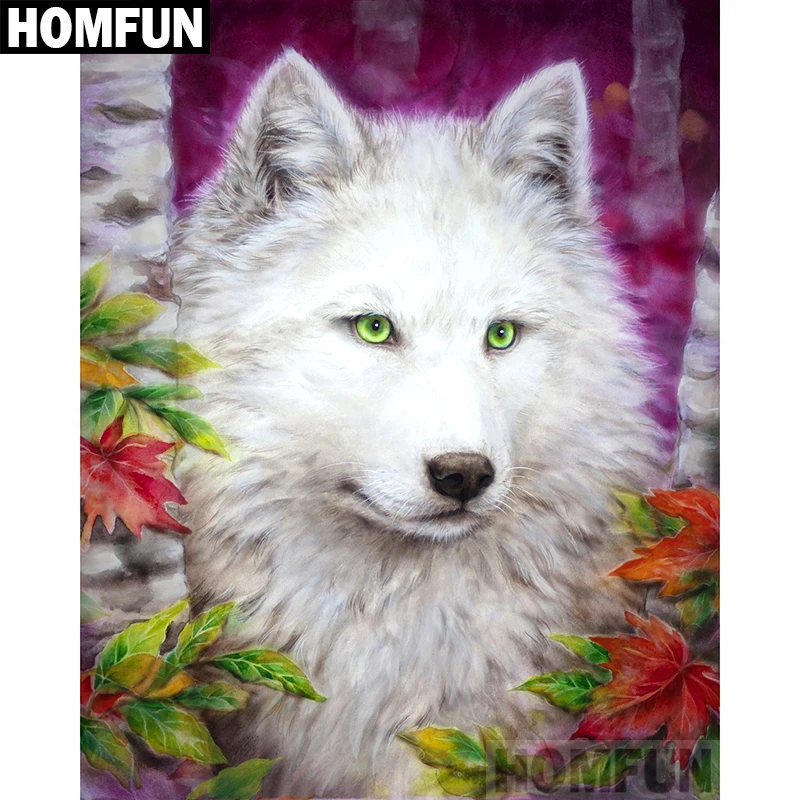 Алмазная 5D картина HOMFUN волк вышивка крестиком полная выкладка