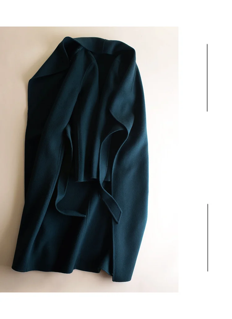 Wool Jacket Women Double Side Sheep Wool Coat Long Jackets For Ladies Elegant Winter Autumn Outwear Coats 2018 Loose Belt CH592 (8)