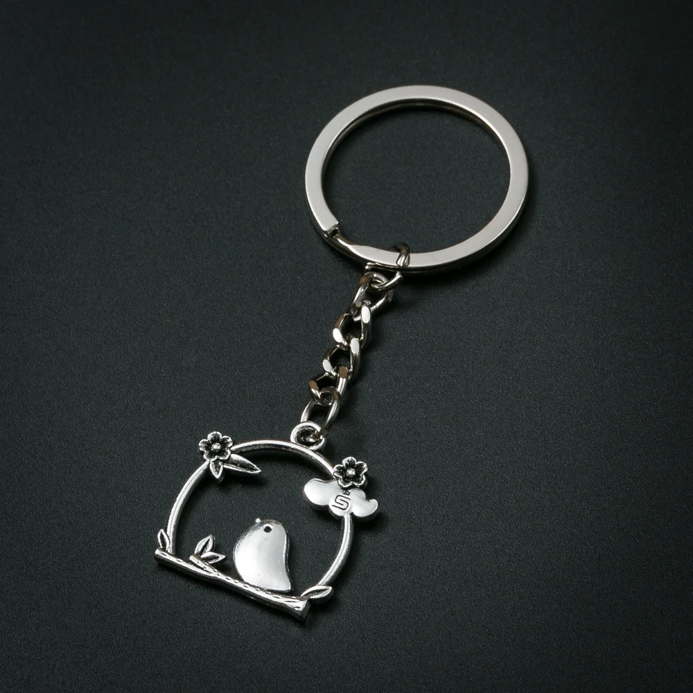 

Fashion Creative Bird Keychain Metal Charm key ring For Gift Car Key Chain Jewelry