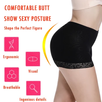 

Women Butt Lifter Shaper Pad Buttock Enhancer Underwear Panties Brief Hip Up Black/Beige Breathable Comfortable Closely Fit