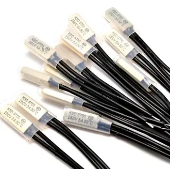 

Normally Closed KSD9700 Metal Shell 3040 50 90 150 Degree Temperature Sensor 5A250V Temperature Control Switch
