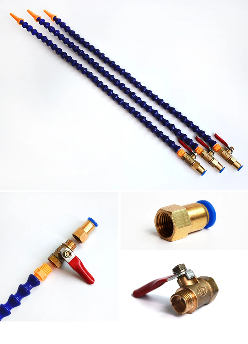 500mm Plastic Flexible Cooling Hose With Switch For CNC Water Cooling Spindle