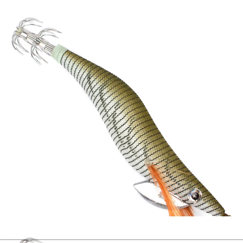 6 шт./лот приманка Proberos приманки SJ012 Светящиеся креветки 14 г(12 см); кальмаров иглы 3,0# крючок с восемью жалами Каракатица креветки с коробкой Pesca