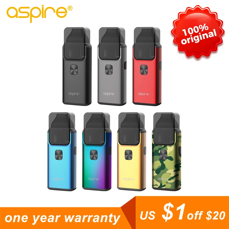 

Aspire Breeze 2 AIO Pod Vape Kit With Built-in 1000mAh battery 0.6ohm Coil 3ml/2ml Capacity vape tank electronic cigarette vaper