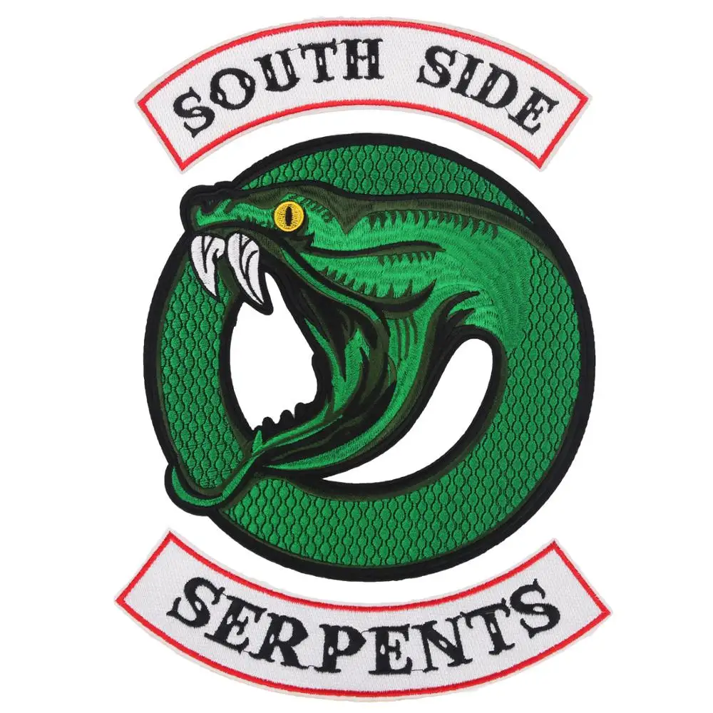 Mamao большой размер ривердейл зеленая змея Southside змеи DIY Вышивка термонаклейки