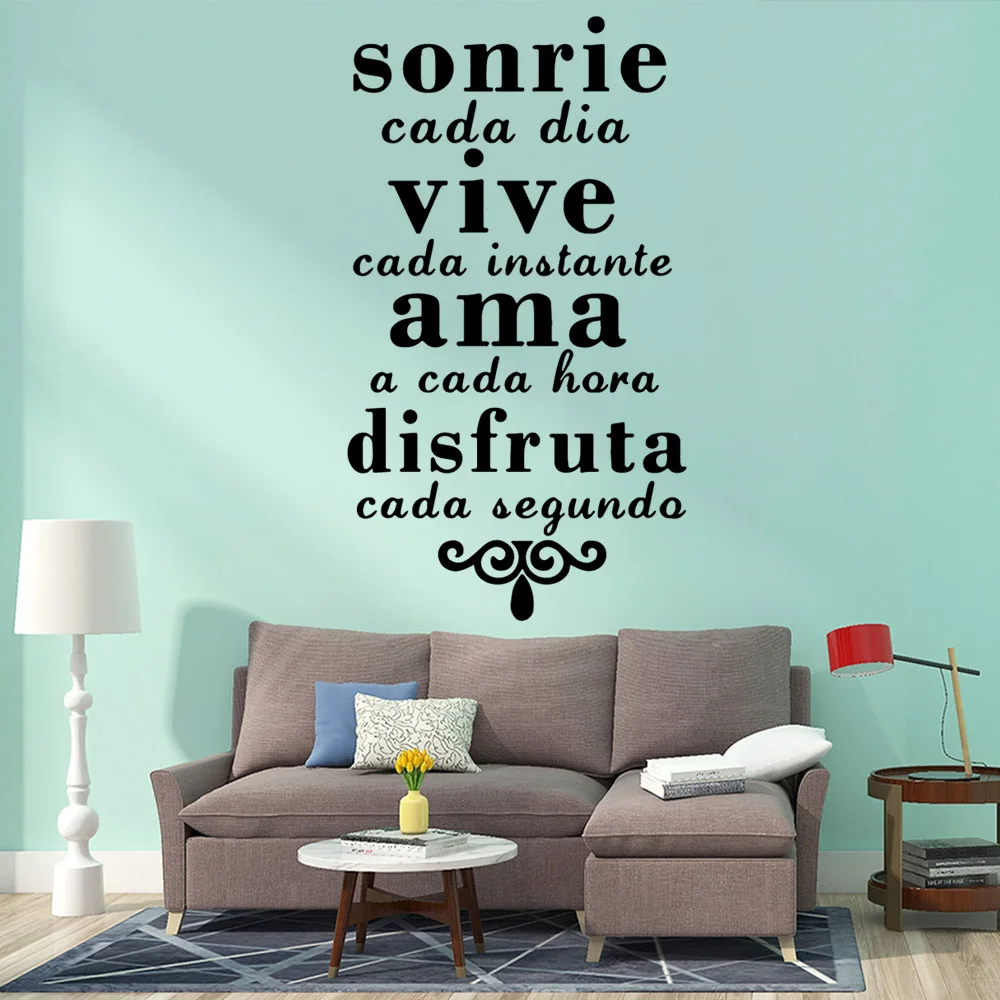 

Custom spanish Decorative Sticker Waterproof Home Decor For Kids Room Decoration Wall Stickers Waterproof Wallpaper