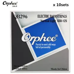 Оригинальный Orphee qb296 030-125 электрический бас струны 6 строк бас Никель сплав энергичный тон Гитары строки 10 компл