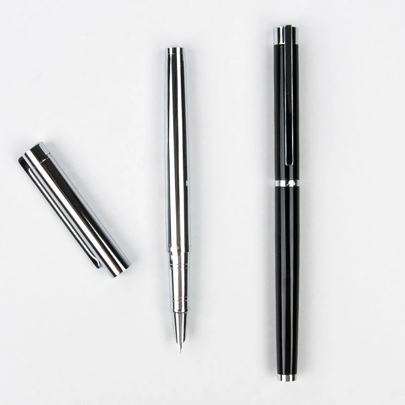New Jinhao 126 Executive Complete Silver Fine Hooded Nib Fountain Pen