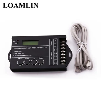 

TC420 RGB Time Dimmer LED Controller Time 5 Channel Total Output 20A Programmable for LED Strip DC12V/24V