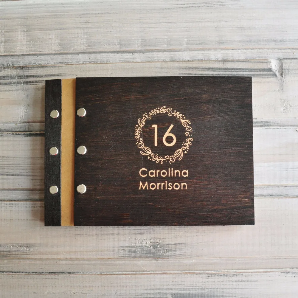 

Personalized Sweet 16 Guestbook, Birthday Guest Book Sixteen Guest Book Birthday Album Party Guestbook Birthday Gift