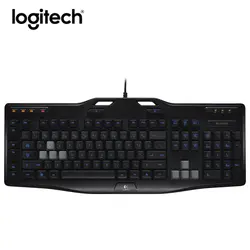 Logitech G105 Проводная клавиатура ноутбука PC Gamer Подсветка Multi-ввода ключа Эргономика мультимедиа Keybord компьютер оригинальный
