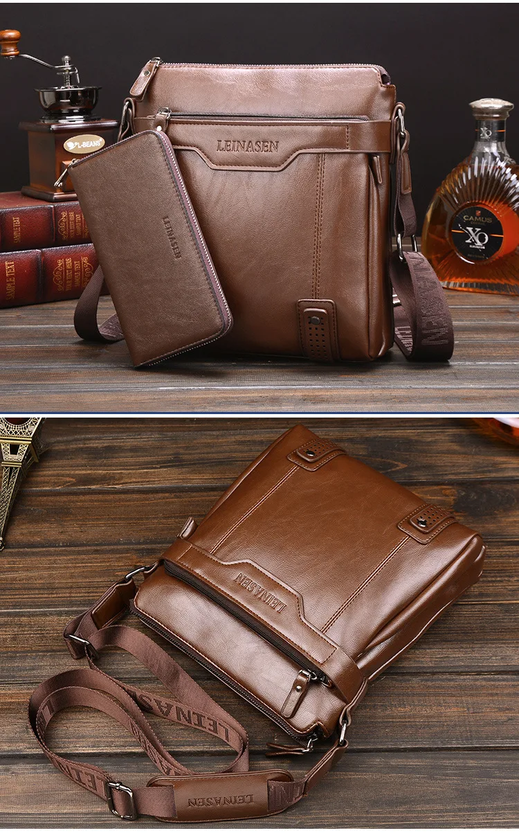 de Couro Do Vintage Saco Crossbody Bolsas Homens WBS505-2