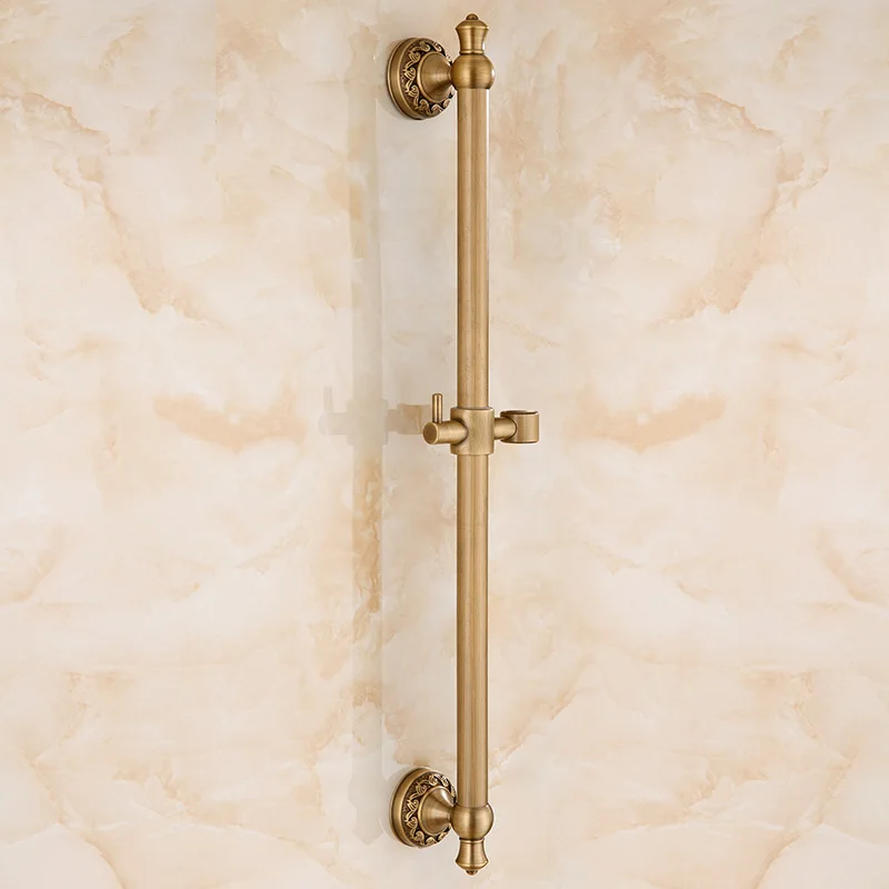 IMPEU Ванная комната ручной душ слайд бар, регулируемый раздвижные насадки для душа кронштейн держатель, античная латунь отделки, дизайнерская коллекция