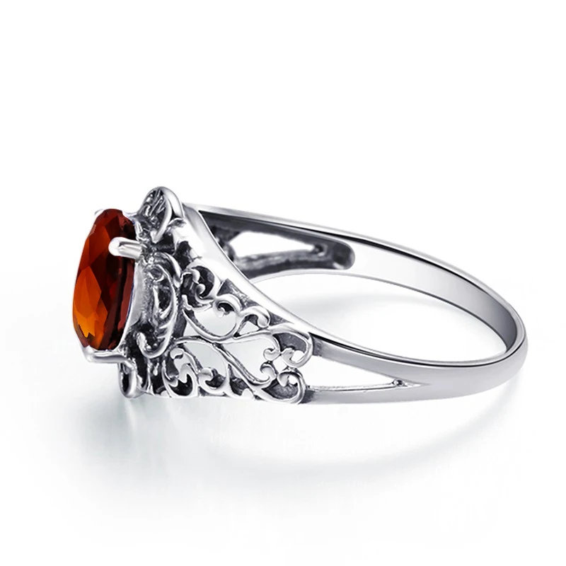 Женское кольцо ручной работы из серебра 925 пробы с коричневым камнем|ring for|rings for