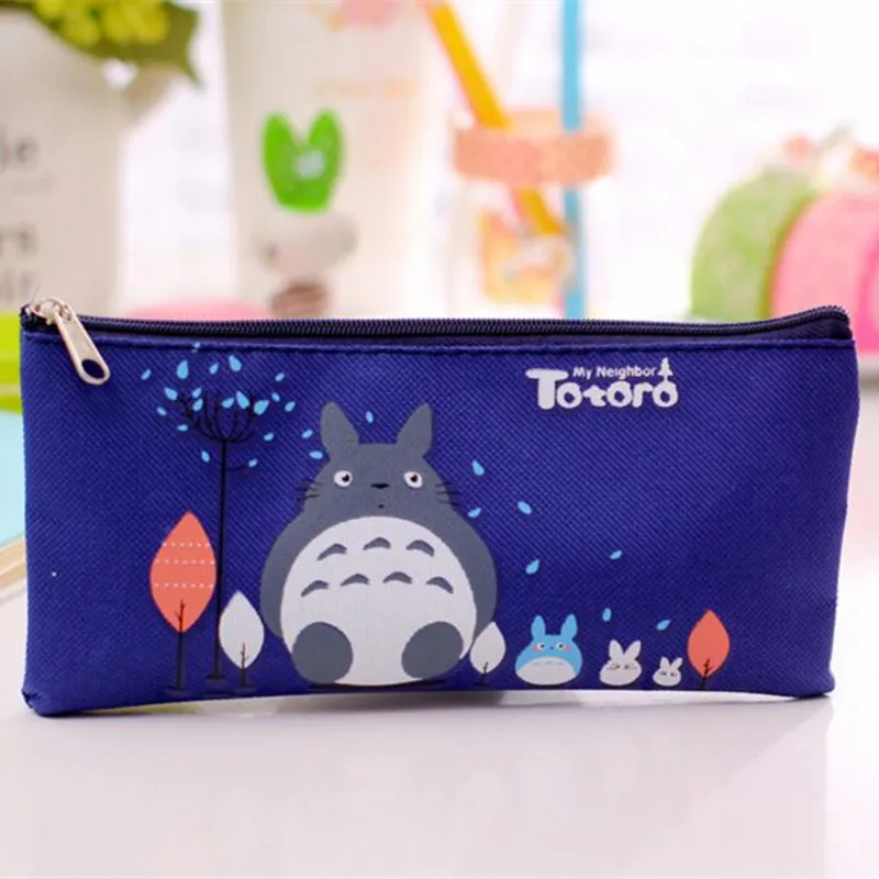 

Cute Kawaii Fabric Pencil Case Lovely Cartoon Totoro Pen Bags for Kids Gift School Supplies Oxford Free Shipping