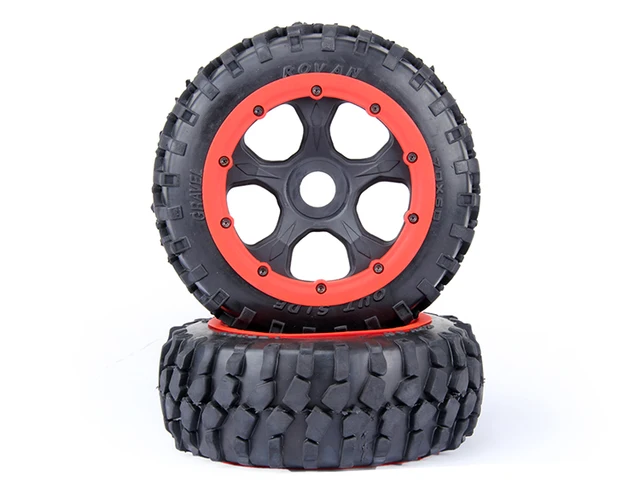 Special Price Front gravel tyres with new wheel hub fit 1/5 hpi baja 5b Rovan KM truck rc car parts