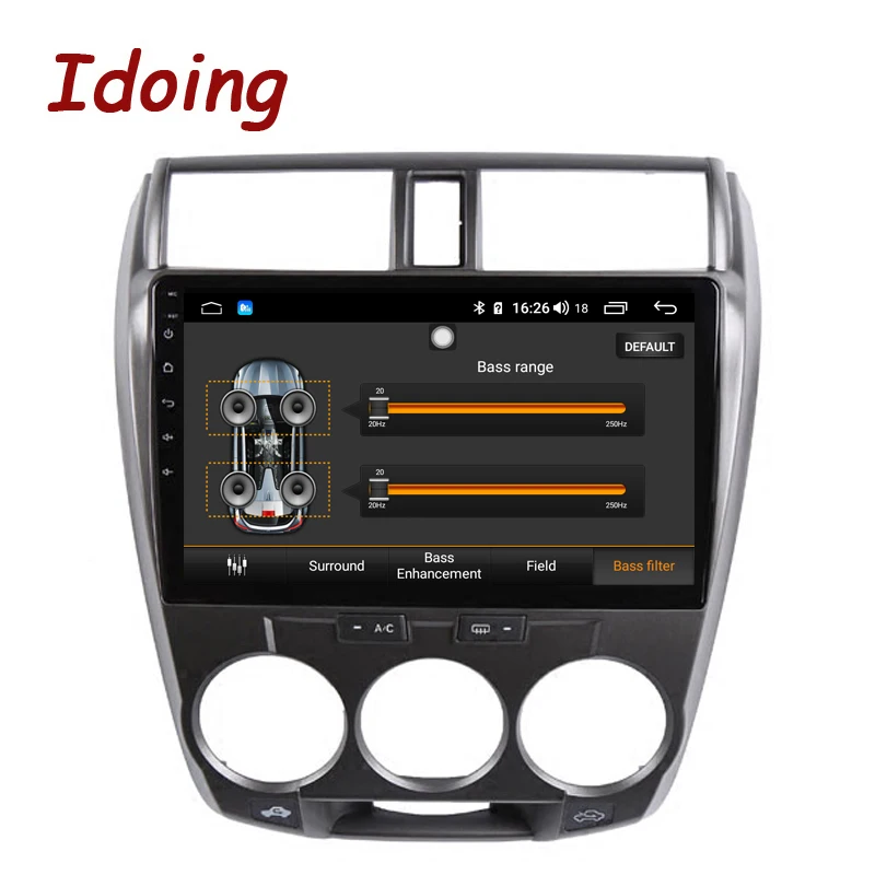 Idoing 10," 4G+ 64G Восьмиядерный автомобильный Android 8,1 Радио мультимедийный плеер для Honda City 2008-2013 gps навигация ГЛОНАСС 2.5D ips DSP